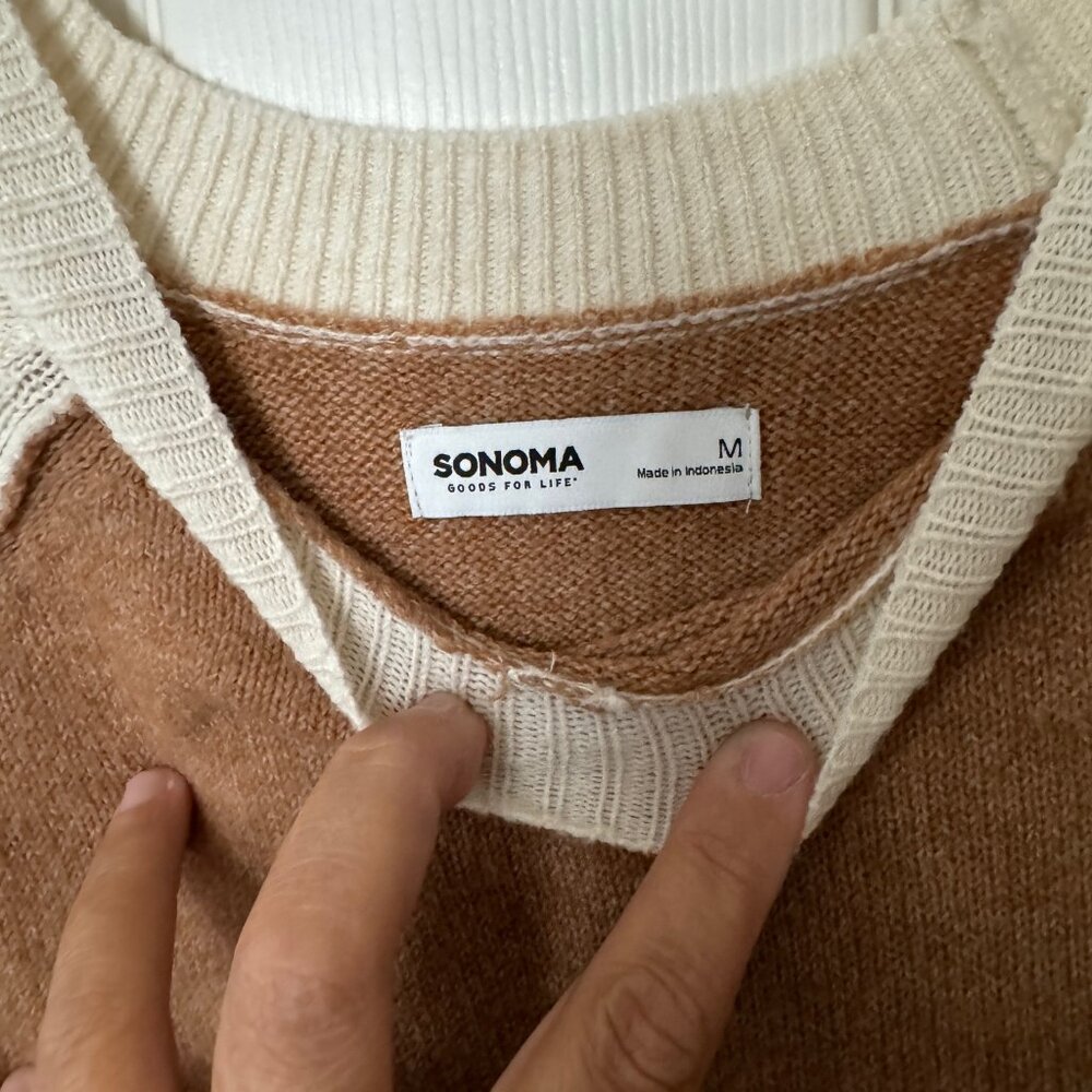SONOMA Color-Block Raglan Sweater for Women - MEDIUM - Picture 2 of 2